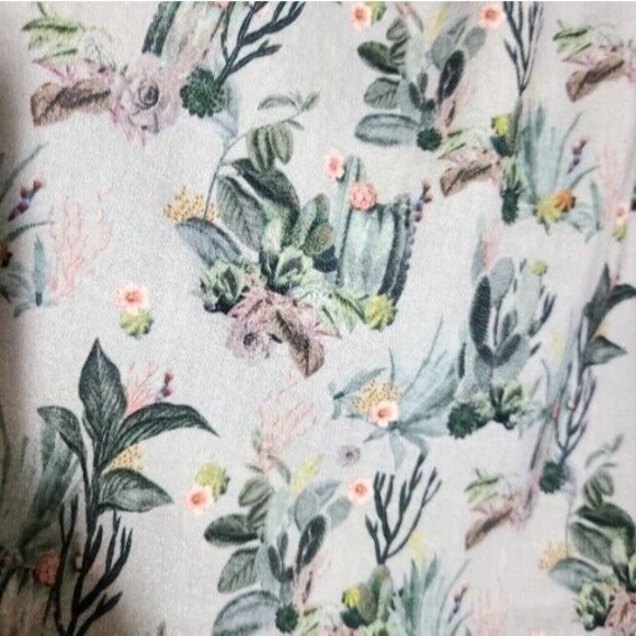 Catimini Reversible Skirt Girls Size 12 Year Elastic Waist Stars Cactus Flowers - Picture 11 of 16